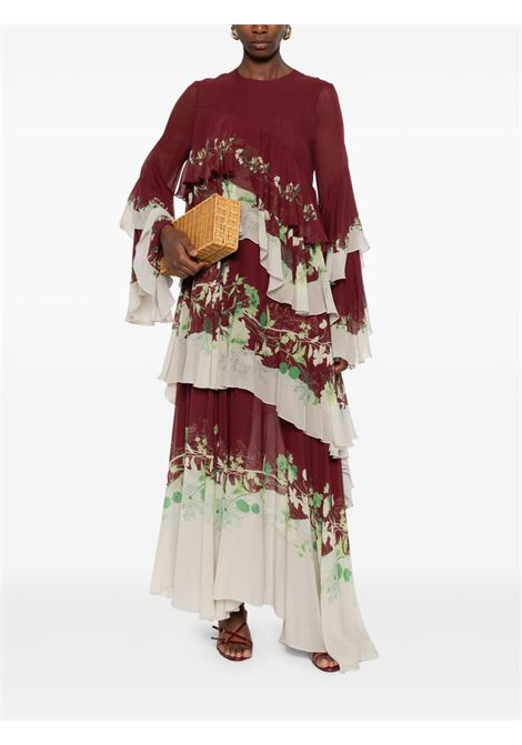 Abito Naiad a fiori in bordeaux La double j - donna LA DOUBLE J | DRE0858RE02